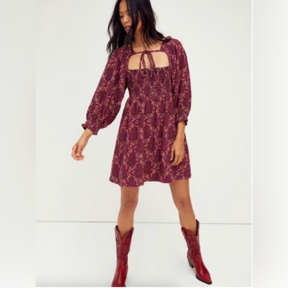 Free People Floral Mini Dress